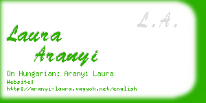 laura aranyi business card